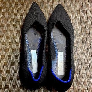 Rothy’s pointed black flats size 8